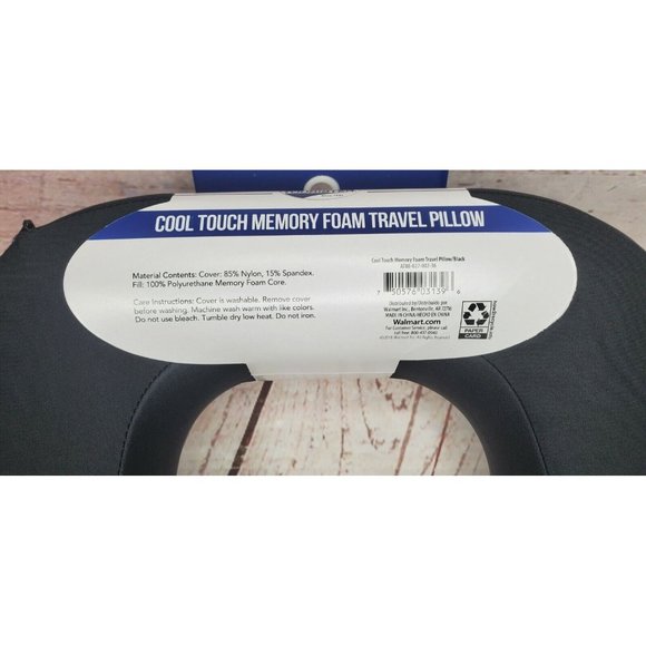 Premium American Tourister Cool Touch Memory Foam Travel Pillow with Pocket - Picture 5 of 12